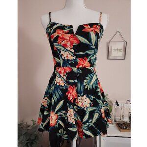 Floral Romper with Adjustable Straps